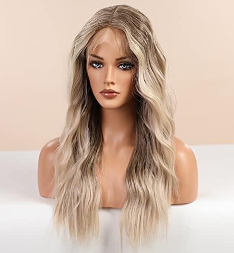 12 inch Light Brown Loose Curly Lace Front Wig with Middle Part - Image 110
