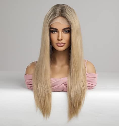 12 inch Light Brown Loose Curly Lace Front Wig with Middle Part - Image 120