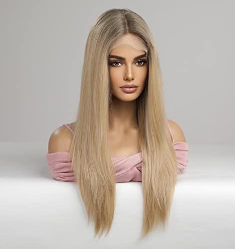 12 inch Light Brown Loose Curly Lace Front Wig with Middle Part - Image 121