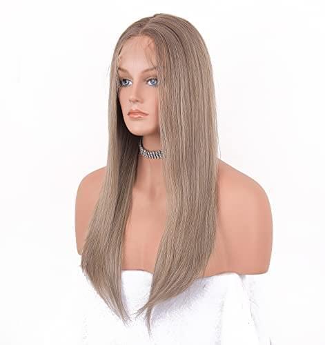 12 inch Light Brown Loose Curly Lace Front Wig with Middle Part - Image 125