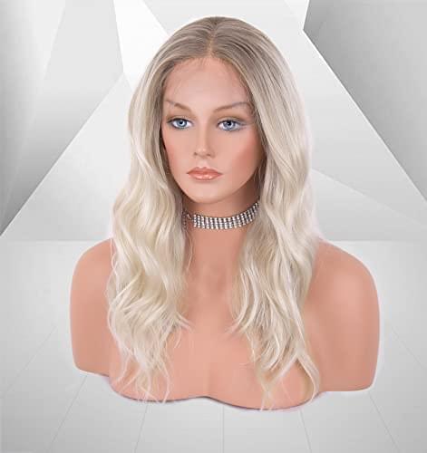 12 inch Light Brown Loose Curly Lace Front Wig with Middle Part - Image 145