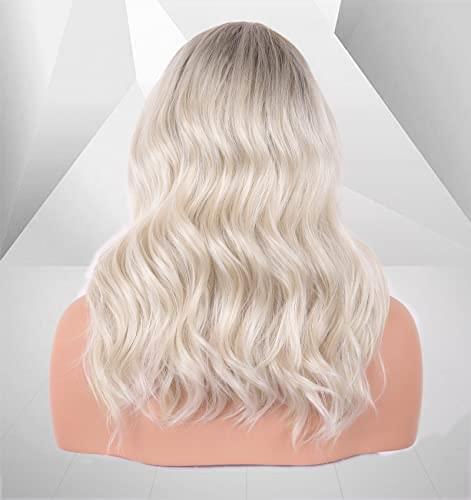 12 inch Light Brown Loose Curly Lace Front Wig with Middle Part - Image 148