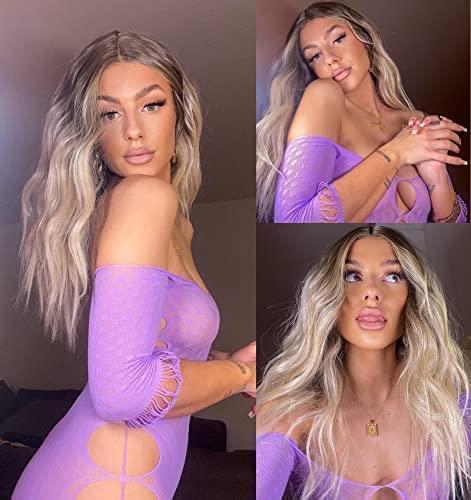 12 inch Light Brown Loose Curly Lace Front Wig with Middle Part - Image 15