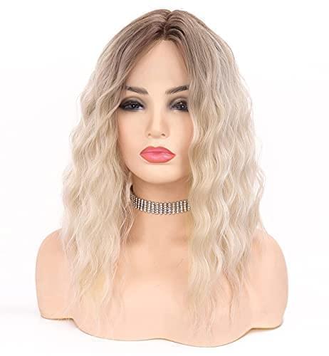 12 inch Light Brown Loose Curly Lace Front Wig with Middle Part - Image 164