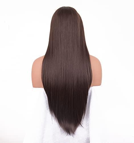 12 inch Light Brown Loose Curly Lace Front Wig with Middle Part - Image 174