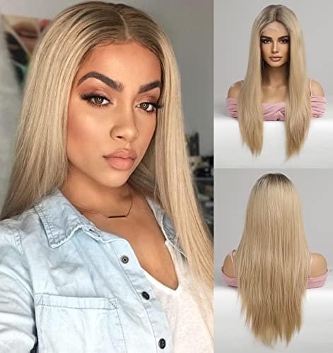 12 inch Light Brown Loose Curly Lace Front Wig with Middle Part - Image 24