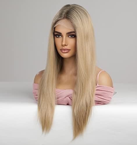 12 inch Light Brown Loose Curly Lace Front Wig with Middle Part - Image 27