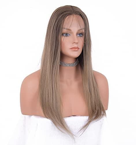 12 inch Light Brown Loose Curly Lace Front Wig with Middle Part - Image 38