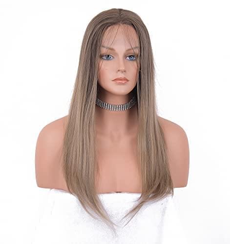 12 inch Light Brown Loose Curly Lace Front Wig with Middle Part - Image 47