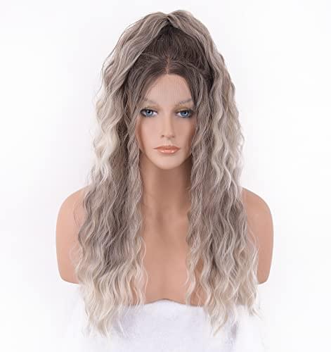 12 inch Light Brown Loose Curly Lace Front Wig with Middle Part - Image 52