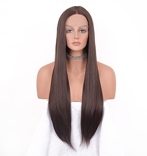 12 inch Light Brown Loose Curly Lace Front Wig with Middle Part - Image 59