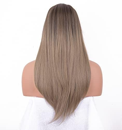 12 inch Light Brown Loose Curly Lace Front Wig with Middle Part - Image 71