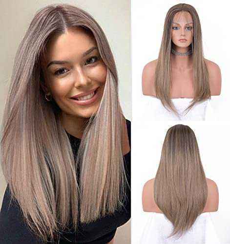 12 inch Light Brown Loose Curly Lace Front Wig with Middle Part - Image 73