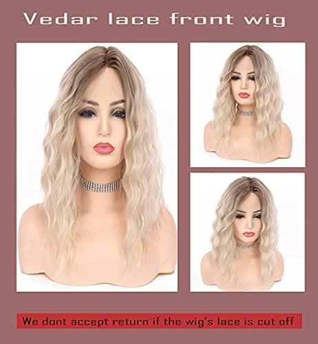12 inch Light Brown Loose Curly Lace Front Wig with Middle Part - Image 76
