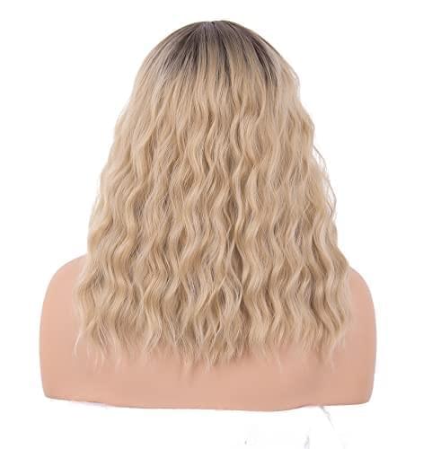 12 inch Light Brown Loose Curly Lace Front Wig with Middle Part - Image 79