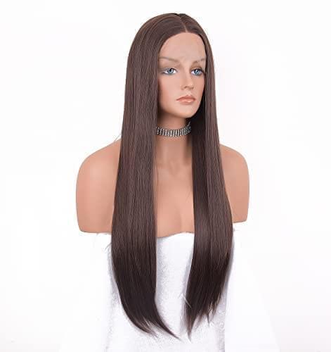 12 inch Light Brown Loose Curly Lace Front Wig with Middle Part - Image 87
