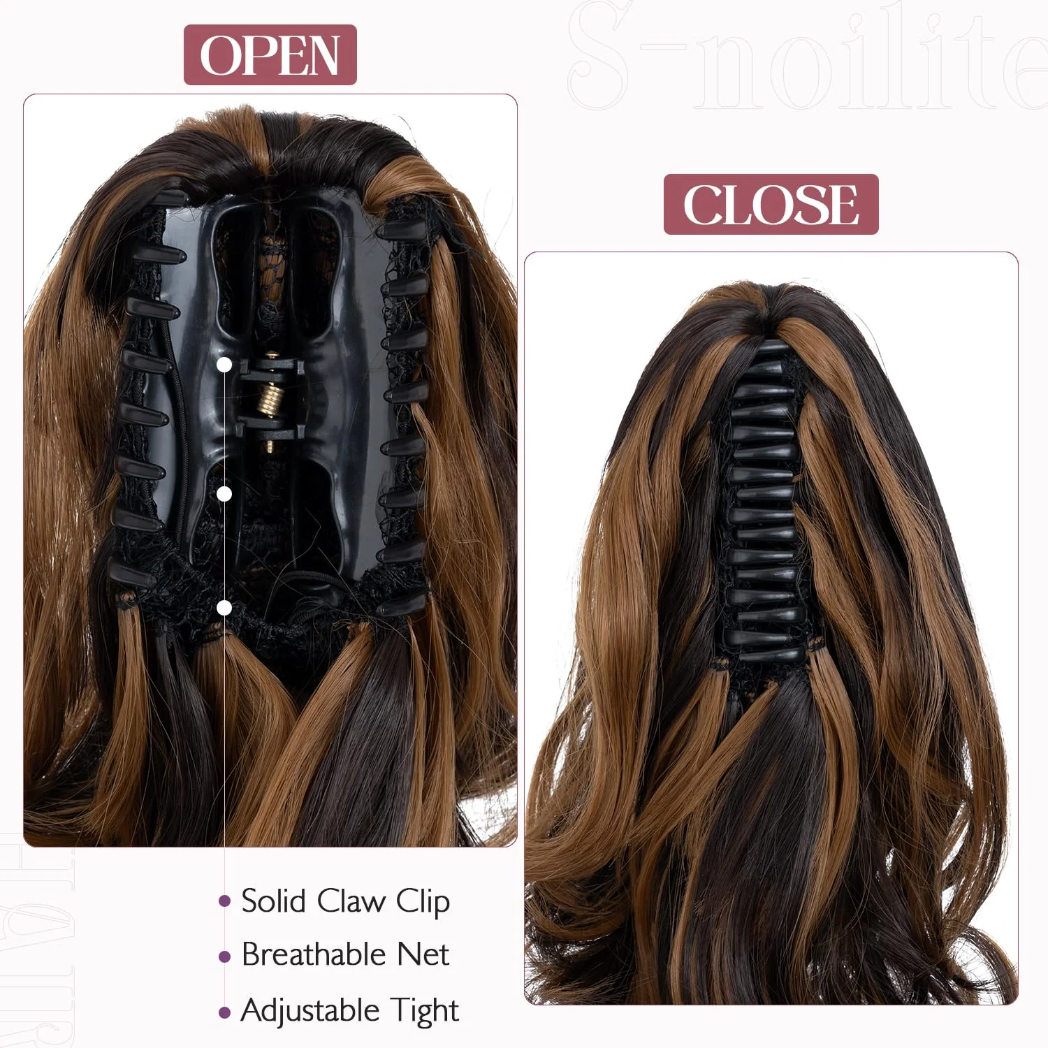12” Short Curly Claw Ponytail Extension Clip In On Hairpiece - Image 16