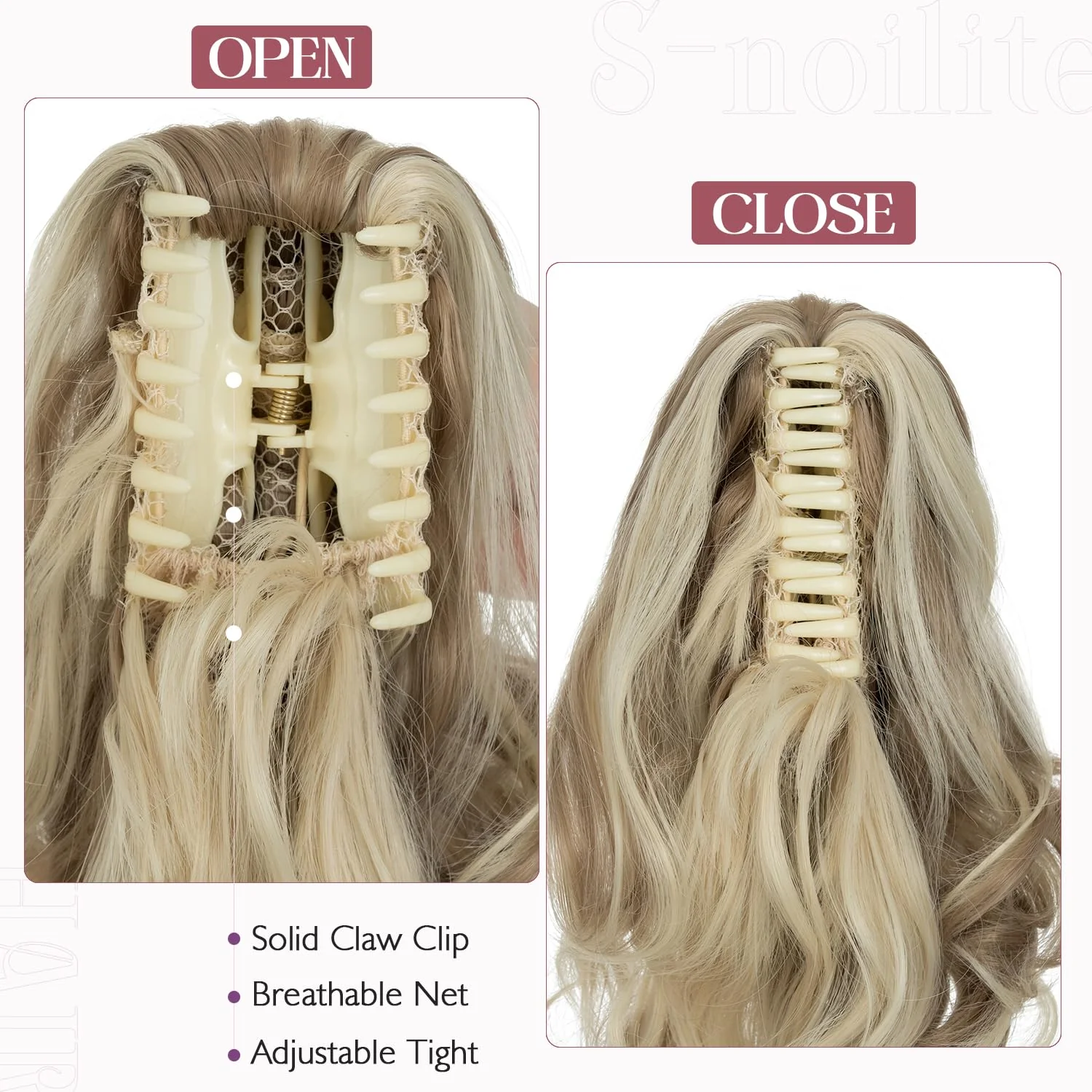 12” Short Curly Claw Ponytail Extension Clip In On Hairpiece - Image 28