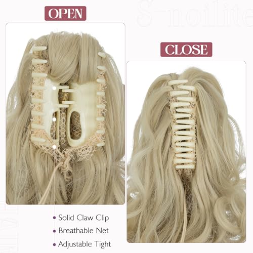 12” Short Curly Claw Ponytail Extension Clip In On Hairpiece - Image 35