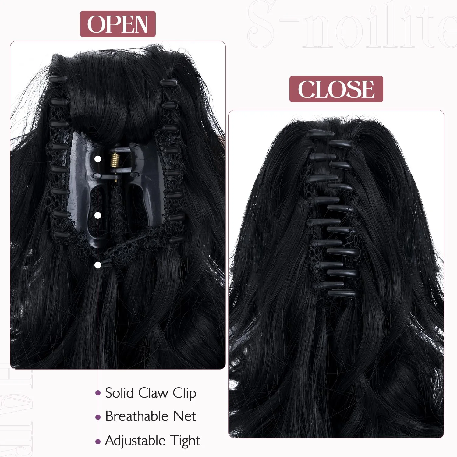 12” Short Curly Claw Ponytail Extension Clip In On Hairpiece - Image 43