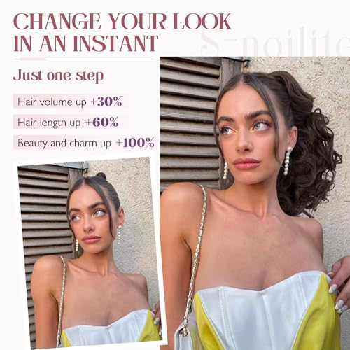 12” Short Curly Claw Ponytail Extension Clip In On Hairpiece - Image 6