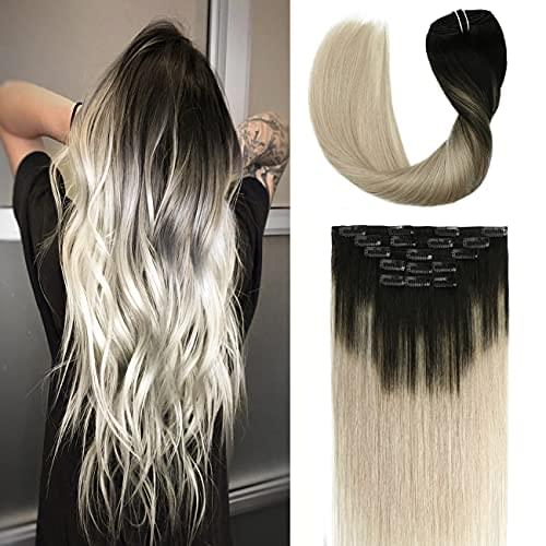 14-22" Clip In Brazilian Human Hair Extensions 120g 7pcs Set - Image 15