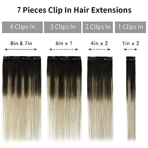 14-22" Clip In Brazilian Human Hair Extensions 120g 7pcs Set - Image 18