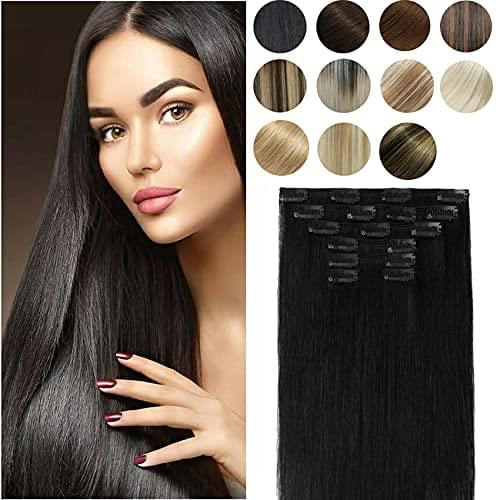 14-22" Clip In Brazilian Human Hair Extensions 120g 7pcs Set - Image 22