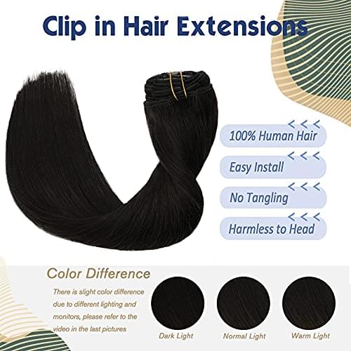 14-22" Clip In Brazilian Human Hair Extensions 120g 7pcs Set - Image 23