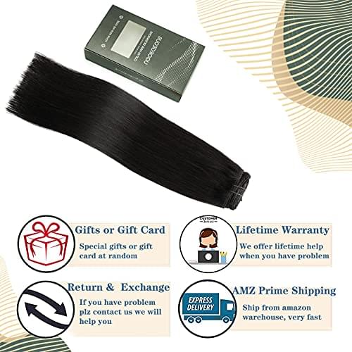 14-22" Clip In Brazilian Human Hair Extensions 120g 7pcs Set - Image 28