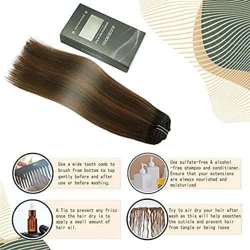 14-22" Clip In Brazilian Human Hair Extensions 120g 7pcs Set - Image 35