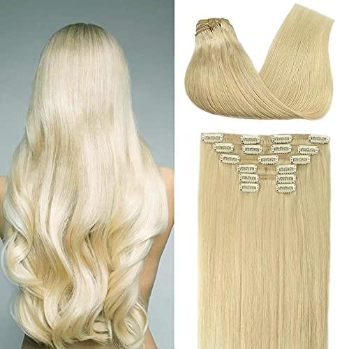 14-22" Clip In Brazilian Human Hair Extensions 120g 7pcs Set - Image 66
