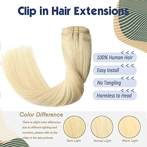 14-22" Clip In Brazilian Human Hair Extensions 120g 7pcs Set - Image 67