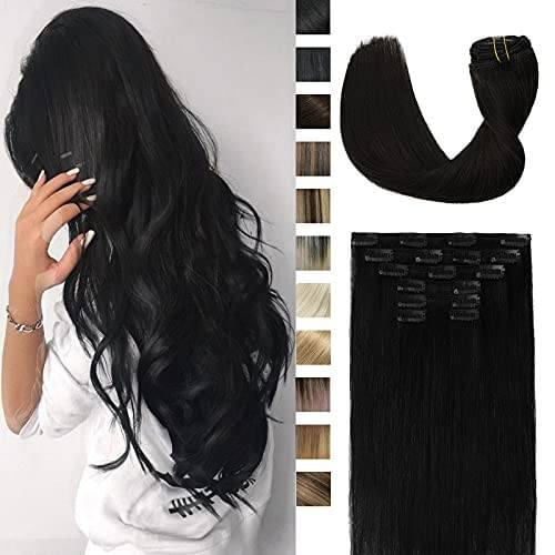 14-22" Clip In Brazilian Human Hair Extensions 120g 7pcs Set - Image 79