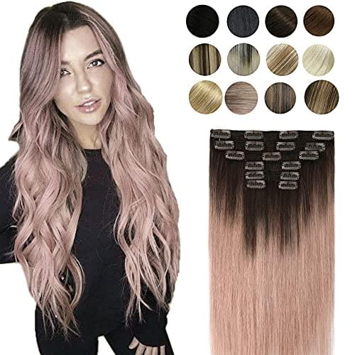 14-22" Clip In Brazilian Human Hair Extensions 120g 7pcs Set - Image 9