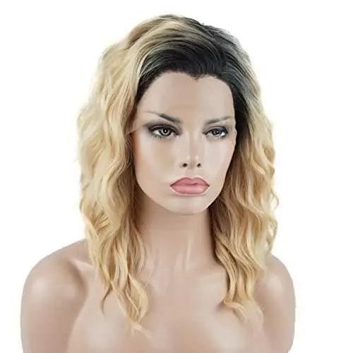 14 Inch Dark Root Blonde Wig - Image 3