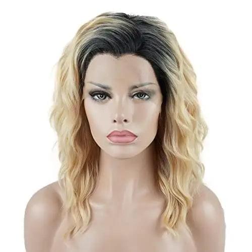14 Inch Dark Root Blonde Wig - Image 5