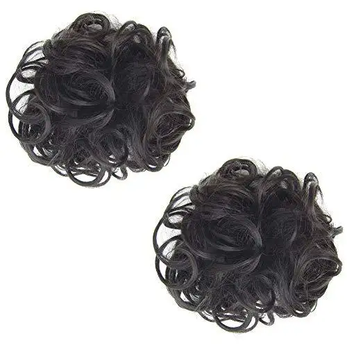 Curly Hair Wrap Updo Hair Bun Hairpiece- 2 piece set - Image 13