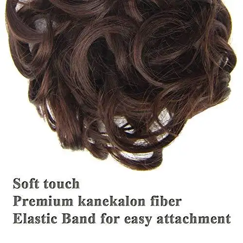 Curly Hair Wrap Updo Hair Bun Hairpiece- 2 piece set - Image 18