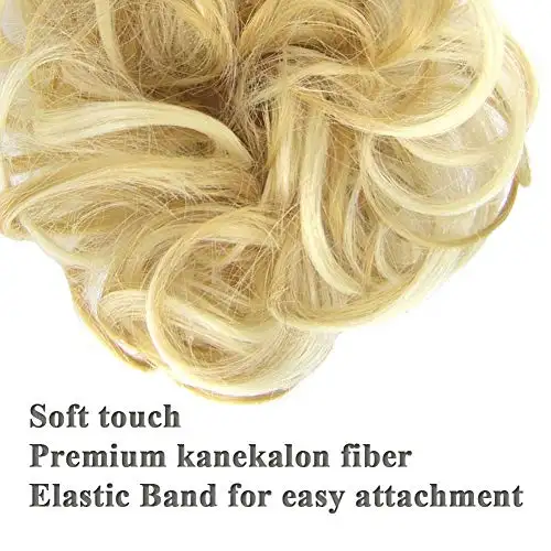Curly Hair Wrap Updo Hair Bun Hairpiece- 2 piece set - Image 29