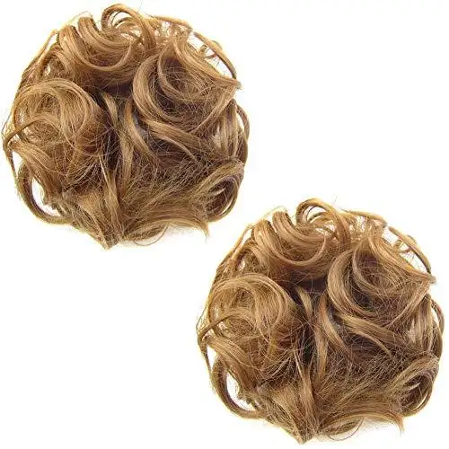 Curly Hair Wrap Updo Hair Bun Hairpiece- 2 piece set - Image 3