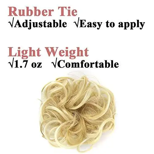 Curly Hair Wrap Updo Hair Bun Hairpiece- 2 piece set - Image 30