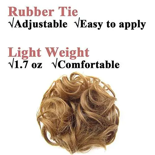 Curly Hair Wrap Updo Hair Bun Hairpiece- 2 piece set - Image 4