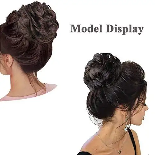 Curly Hair Wrap Updo Hair Bun Hairpiece- 2 piece set - Image 6