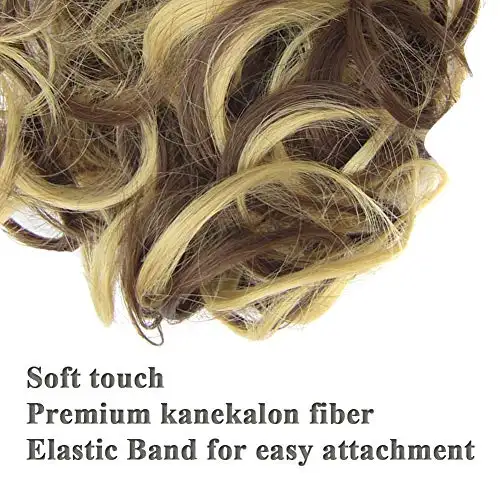 Curly Hair Wrap Updo Hair Bun Hairpiece- 2 piece set - Image 8