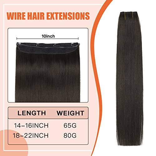 22 Inch Ombre Human Hair Wire Halo Hair Extension - Image 16