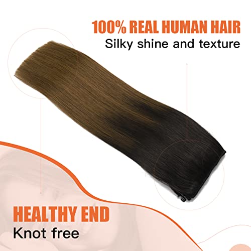 22 Inch Ombre Human Hair Wire Halo Hair Extension - Image 24