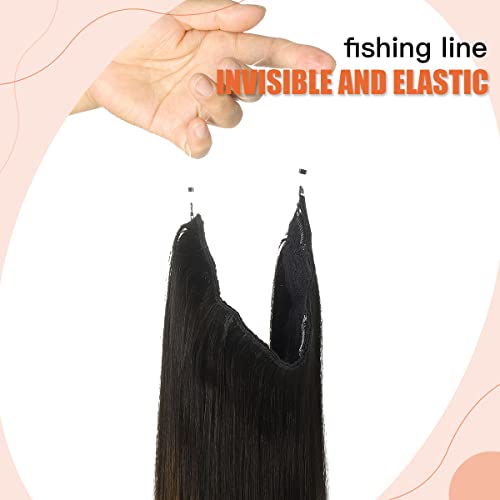 22 Inch Ombre Human Hair Wire Halo Hair Extension - Image 26