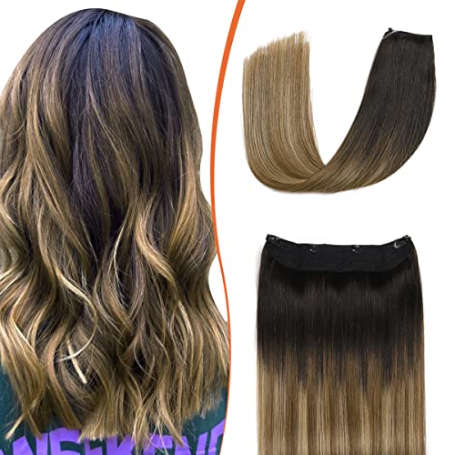 22 Inch Ombre Human Hair Wire Halo Hair Extension - Image 29