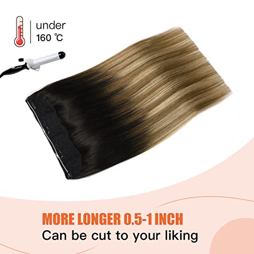 22 Inch Ombre Human Hair Wire Halo Hair Extension - Image 34